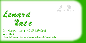 lenard mate business card